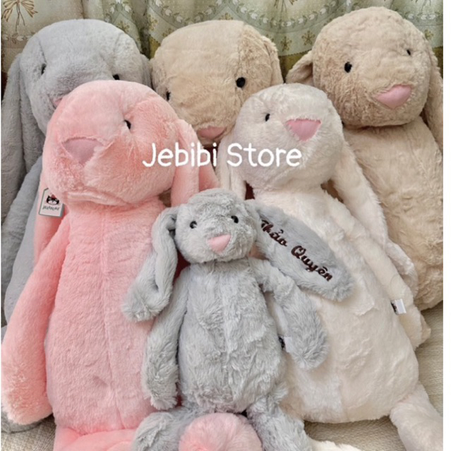 Thỏ Bông Bunny Thêu Tên Cho Bé Làm Quà Tặng, Thỏ Jelly Dễ Thương