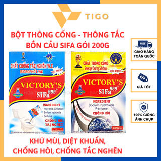 Bột thông cống, thông tắc bồn cầu sifa gói 200g - khử mùi, diệt khuẩn, chống hôi, chống tắc nghẽn
