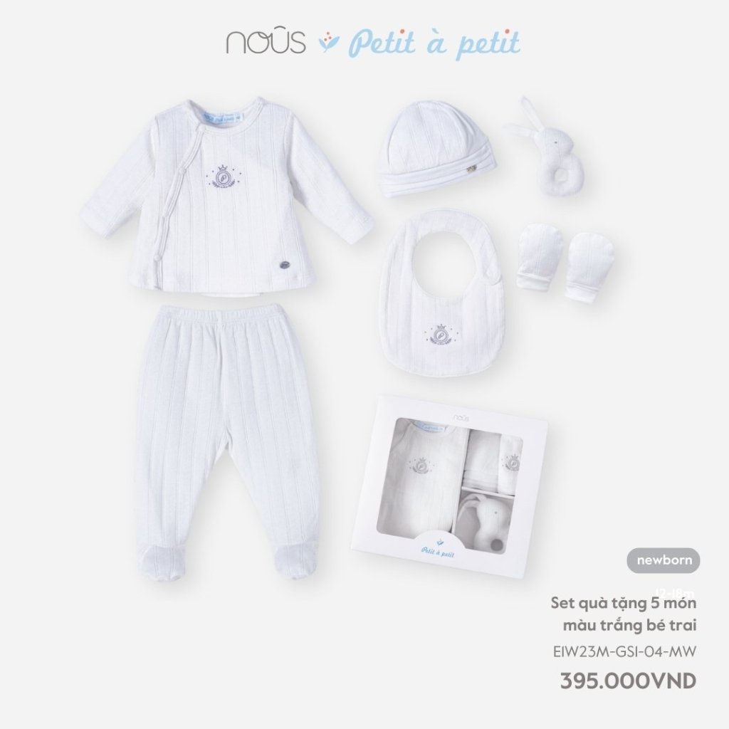 (MẪU MỚI)Nous SET QUÀ TẶNG NOUS NEWBORN, 0-3m CHO BÉ