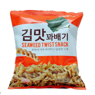 BIM BIM QUẨY XOẮN HÀN QUỐC VỊ RONG BIỂN 200G/ SNACK QUẨY XOẮN SEAWEED TWIST SNACK