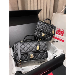 Túi Cha.nel Top Hanlde size 17-24cm da caviar fullbox nam châm