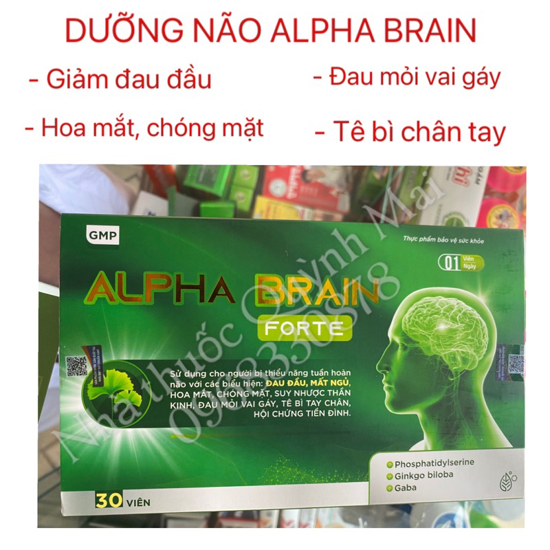 Dưỡng não Alpha brain forte - hộp 30 viên