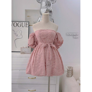 Đầm xòe ren xù trễ vai tay phồng sang trọng VIENS STORE