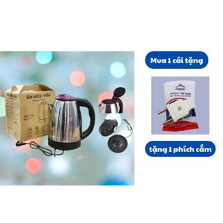 Ấm Siêu Tốc Inox 1,8 Lít  Đun Sôi Cực Nhanh vô cùng tiện lợi nhanh - Bảo Hành 12 Tháng 1 Đổi 1 nếu lỗi