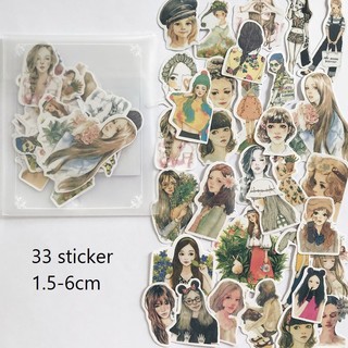 Gói 20-40 sticker giấy sg4011 gachini