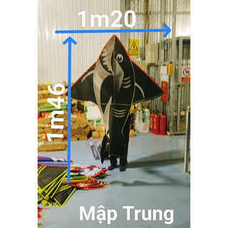 Diều cá mập trung tặng kèm 100m dây diều và tay cầm