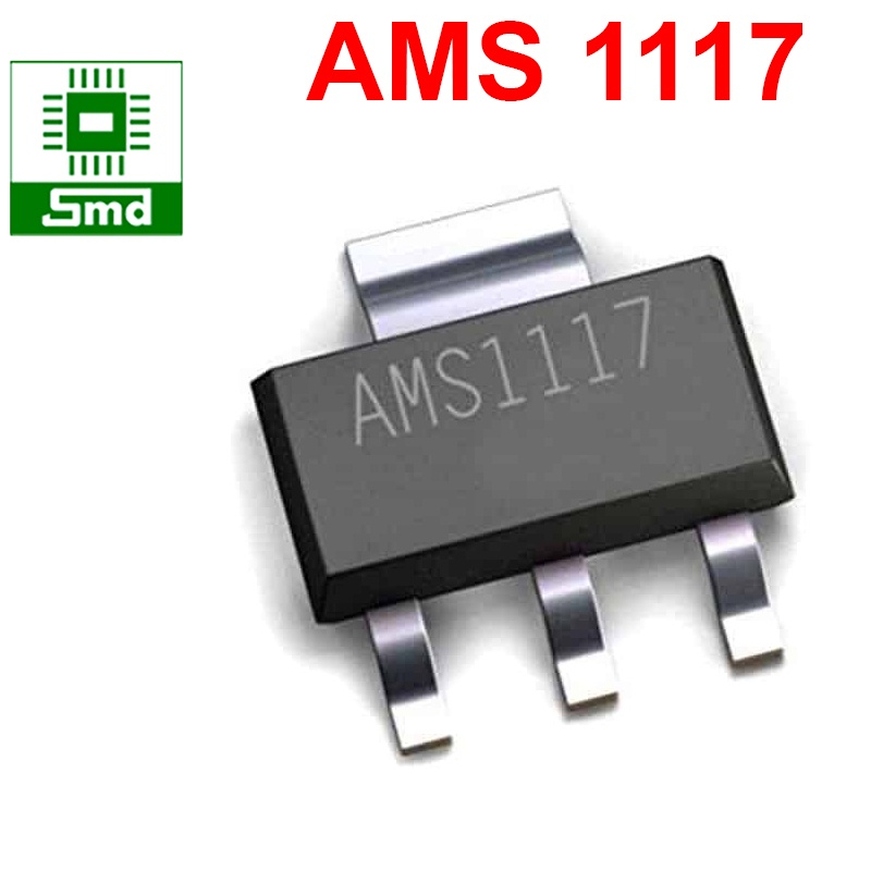 Set 5 IC nguồn ổn áp AMS1117 SOT223 SOT89 CJ LM1117 3V3 AMS1117 5V 1.2 1.5 1.8 2.5 3.3 5.0V ADJ 1A l