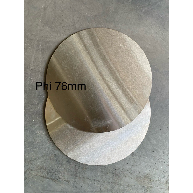 2 cái bản mã tròn inox phi 76mm nhiều chiều dày