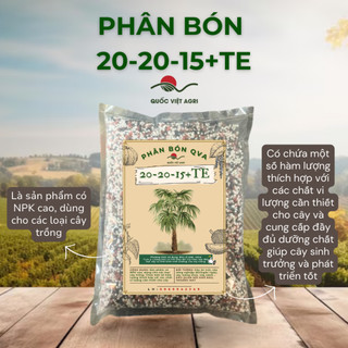 Phân bón npk qva 20-20-15+te - 1kg