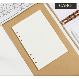 Giấy refill ruột sổ bìa còng planner 6 lỗ a5/a6 - 40 tờ
