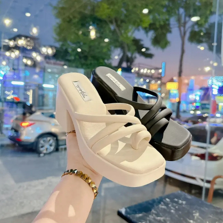 Dép Nữ Đế Xuồng 9cm Ngọc Trinh Store Dây Mảnh Kẹp Xỏ Ngón Hiện Đại - Mã 00B7_L1A. | BigBuy360 - bigbuy360.vn