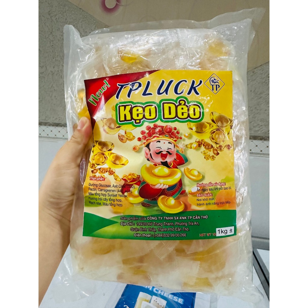 Kẹo dẻo thỏi vàng thần tài túi 100gr thơm ngon