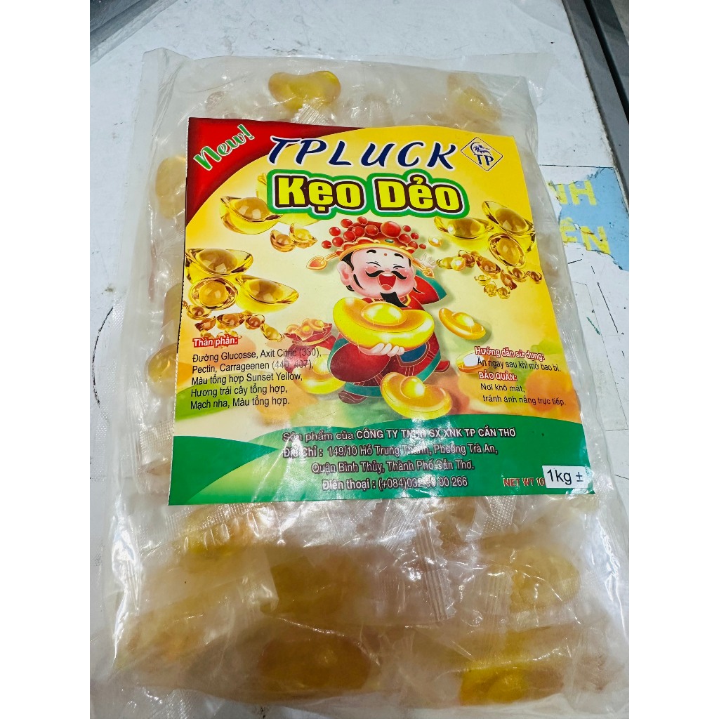 Kẹo dẻo thỏi vàng thần tài túi 100gr thơm ngon