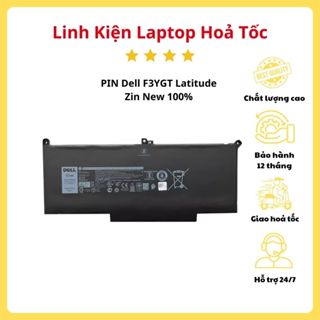 (HOẢ TỐC) Pin Dùng Laptop Dell F3YGT Latitude 12 7280 7290 13 7380 7390 14 7480 7490 Zin New 100%