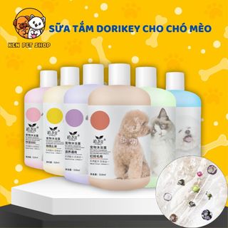 Sữa tắm chó mèo Dorrikey, Dầu gội chó mèo làm sạch sâu, khử mùi, giảm ngứa dưỡng lông mềm mượt an toàn