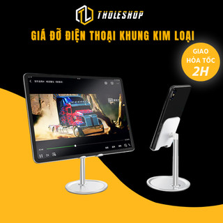 Giá Đỡ Điện Thoại Để Bàn Máy Tính Bảng Khung Kim Loại, Có Khay Để Chìa Khóa Tholeshop 8996
