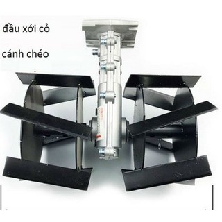 Đầu xới đất lắp máy cắt cỏ - Bánh chéo trục 28, 9 khía