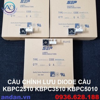 Cầu chỉnh lưu, diode cầu kbpc2510 kbpc3510 kbpc5010, 25a 35a 50a 1000v