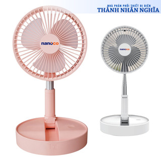 Quạt Sạc Điện Gấp Gọn Nanoco NFF1617P Màu hồng - Quạt mát pin trâu