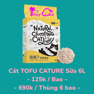 Cát đậu nành cature sữa 6l cho mèo