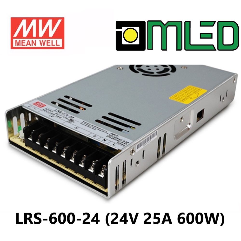 Nguồn Meanwell LRS 24V DC 600W, Chuyển Nguồn 24V 25A, Tăng Phô Meanwell Đài Loan, Nguồn Tổ Ong 24V