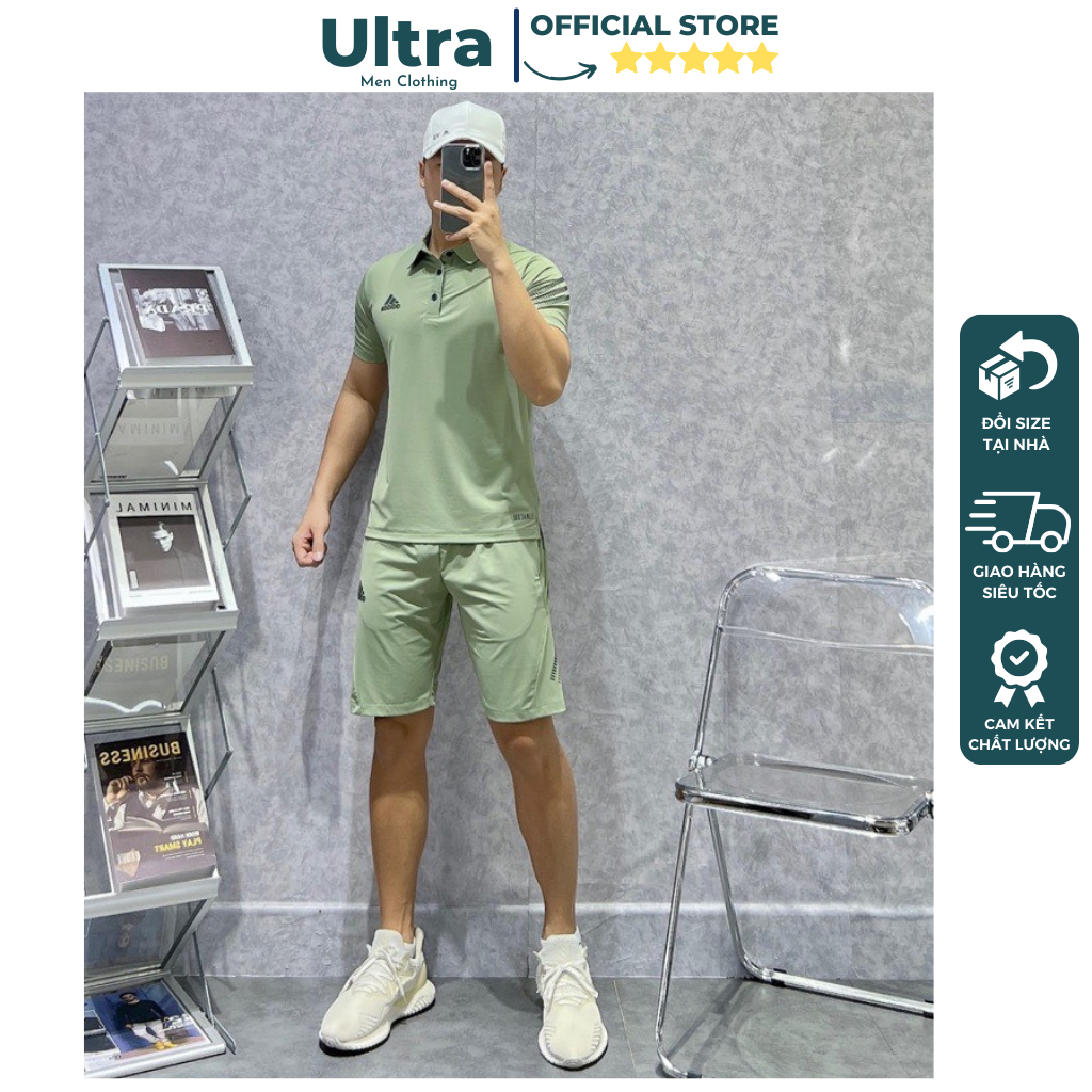 Đồ bộ thể thao nam cao cấp Hàng Hiệu Ultra Men UH4-0138 Set quần áo nam mùa hè thun lạnh hàng xịn chuẩn phom bền đẹp2024