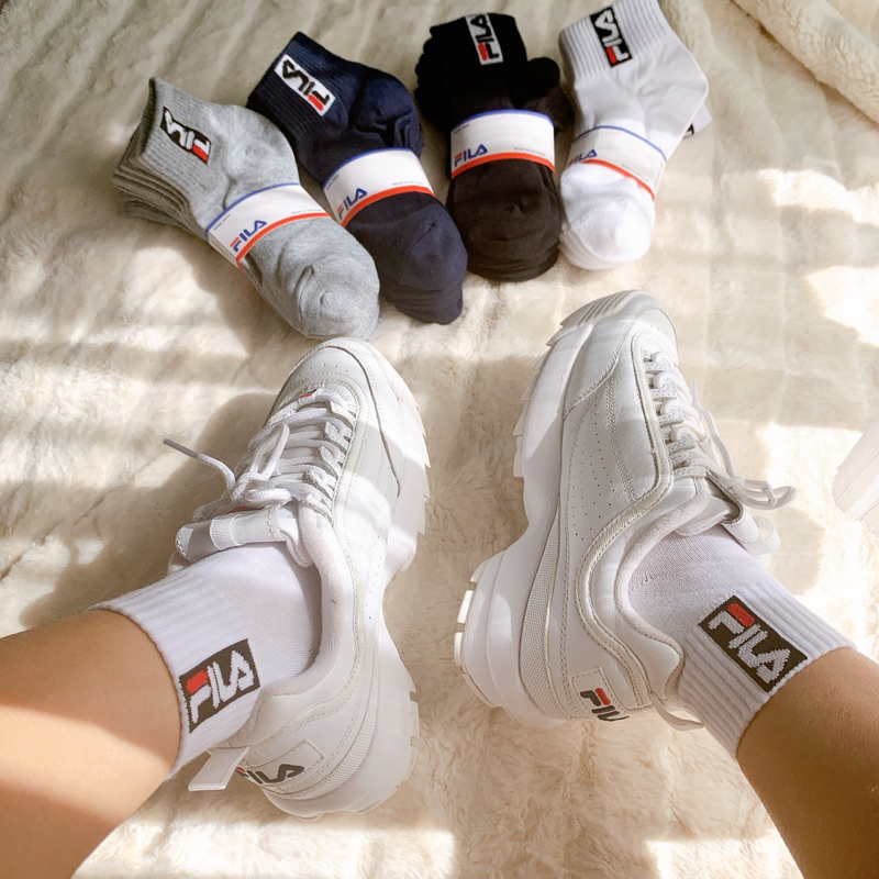 Tất vớ fila cổ trung freesize chuẩn hàng xuất dư xịn chất cotton thoáng mát
