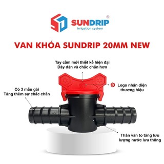 Van Khoá Ống LDPE 20mm bầu lớn, van 20mm lưu lượng lớn, van khóa ldpe 20 lớn