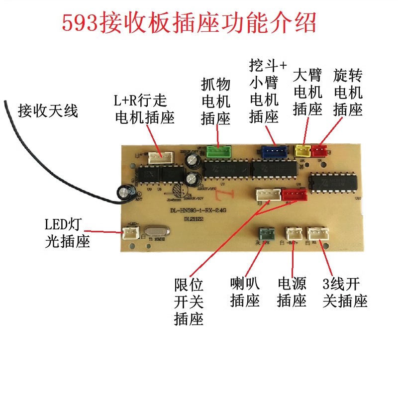 MẠCH NHẬN CHO XE XÚC HUINA 1593