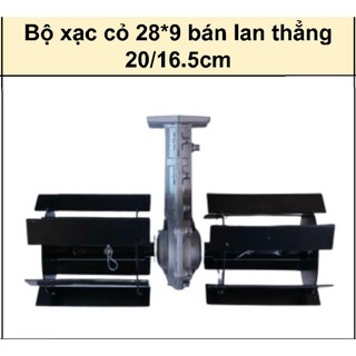 Đầu xới đất, xạc cỏ lắp máy cắt cỏ - Cánh thẳng, trục 28, 9 khía