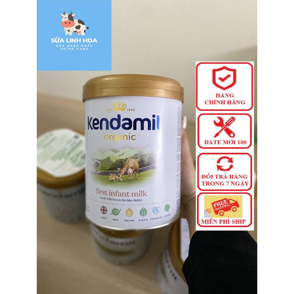 [Date 2025] Sữa Kendamil Organic số 1 nhập khẩu Anh chính hãng có tem phụ 800g