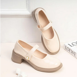  Giày Cao Gót Oxford 5cm Quai Dán Đính Hạt K099 Hutie