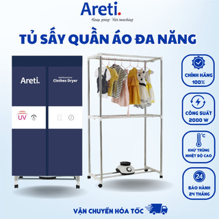 Tủ Sấy Quần Áo ARETI AD-01 Công Suất 2000W, Khử Vi Khuẩn, Máy Sấy Chất Lượng Cao, Dễ Lắp Ráp Bảo Hành 24 tháng