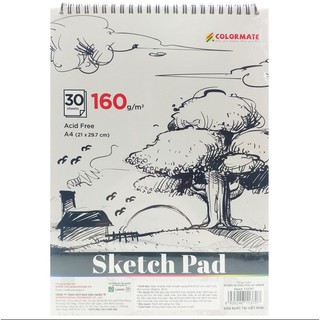 Tập giấy vẽ sketch pad a4 định lượng 160gms 30 tờ