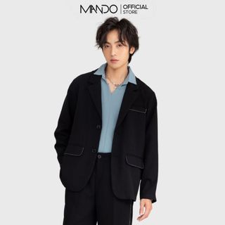Áo Blazer Nam 1 Lớp  MANDO Dài Tay Vải Tuyết Mưa Cao Cấp Trơn Họa Tiết Basic Thời Trang Hàn Quốc BLZ002