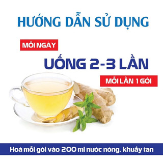 Trà gừng hòa tan Hadiphar ( bịch 10 gói×20g)