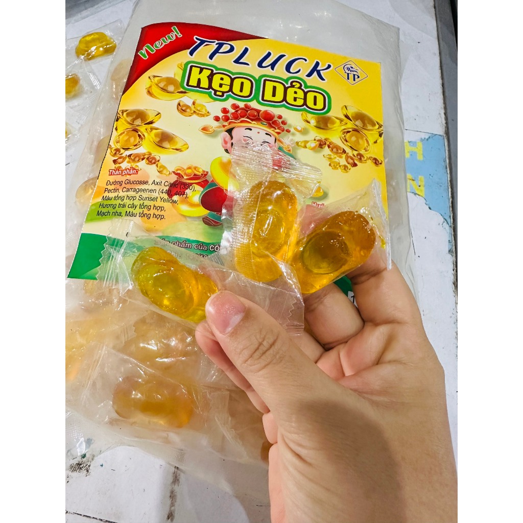 500g Kẹo dẻo thỏi vàng thần tài