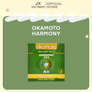 Bao Cao Su Okamoto Harmony , Nhật Bản,, Gân sọc cỡ trung_Hàng xịn dùng là mê