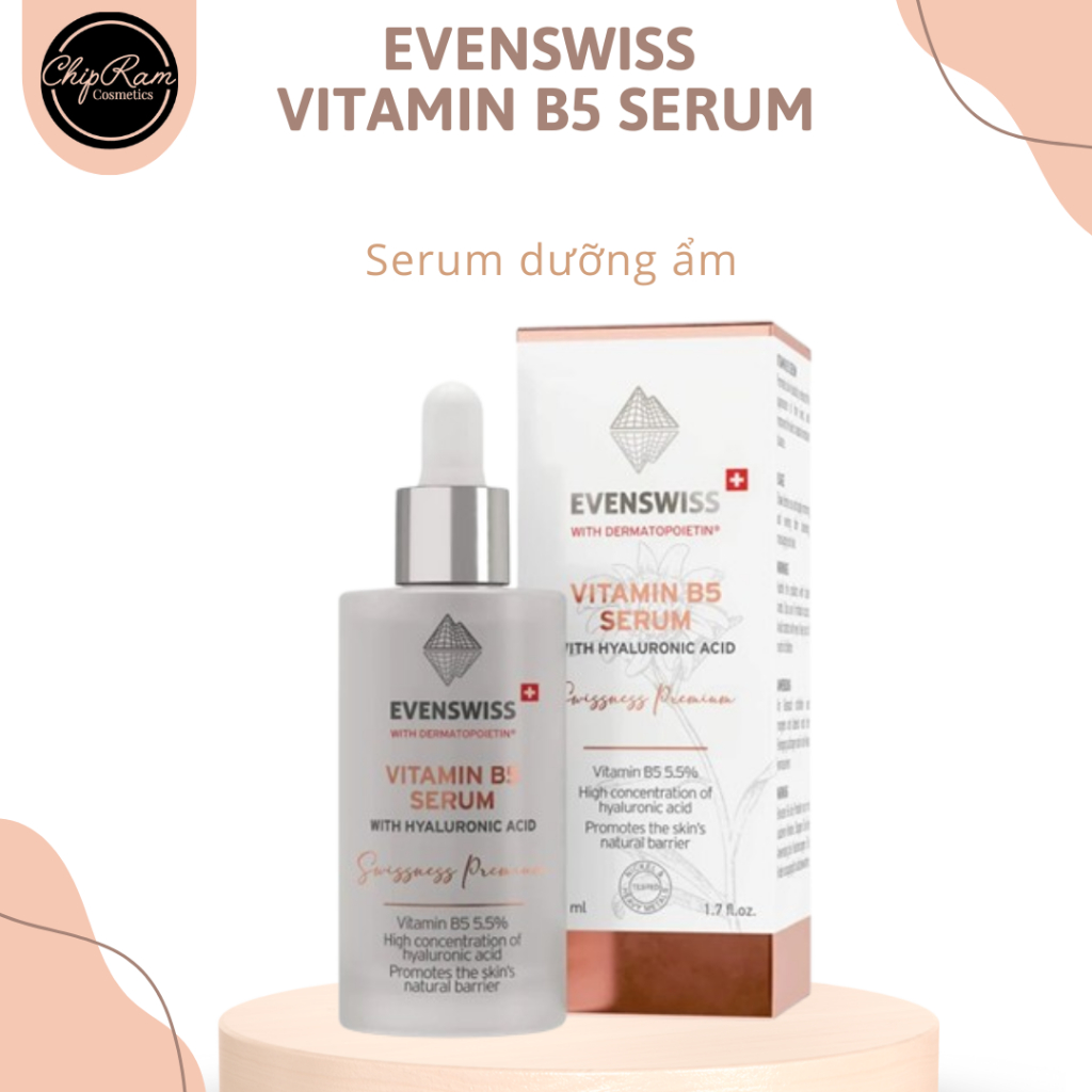 Serum B5 Evenswiss Vitamin B5 Serum phục hồi da nhạy cảm, cấp ẩm 50ml HÀNG CÔNG TY