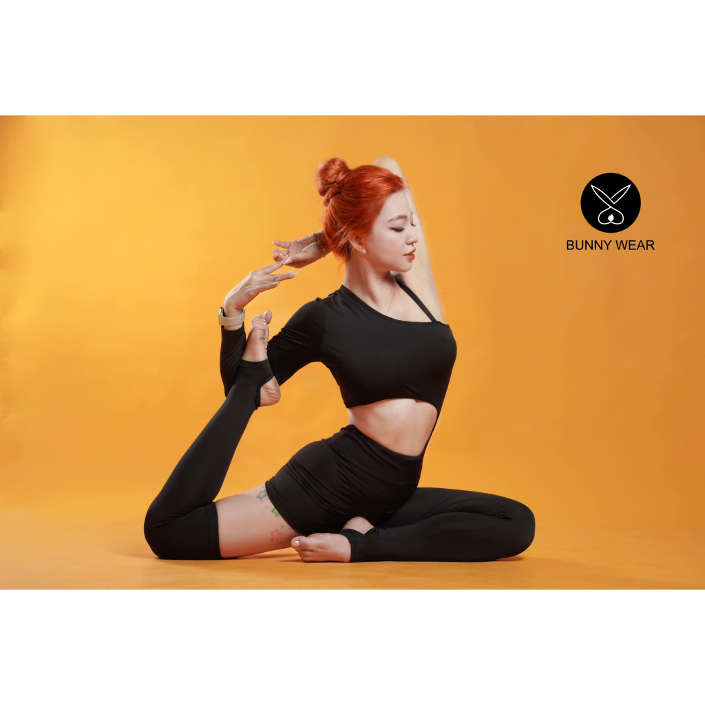 Jumpsuit thể thao - bộ liền thân lệch vai tập yoga, gym, dance BN0059