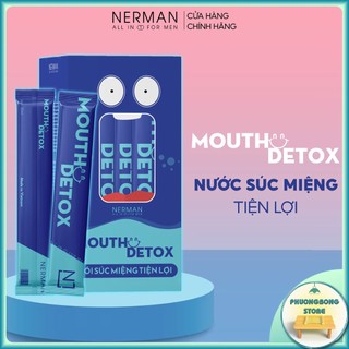 Nước súc miệng dạng gói mouth detox nerman tiện lợi 10ml, làm sạch răng miệng - gói nước súc miệng giảm hôi miệng