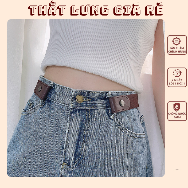 Thắt lưng chun co giãn bằng vải thun có nút bấm tiện lợi TL01 - Thắt Lưng Giá Sỉ