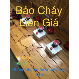 Báo cháy tổ liên gia dùng pin 9v còi hú đèn nháy