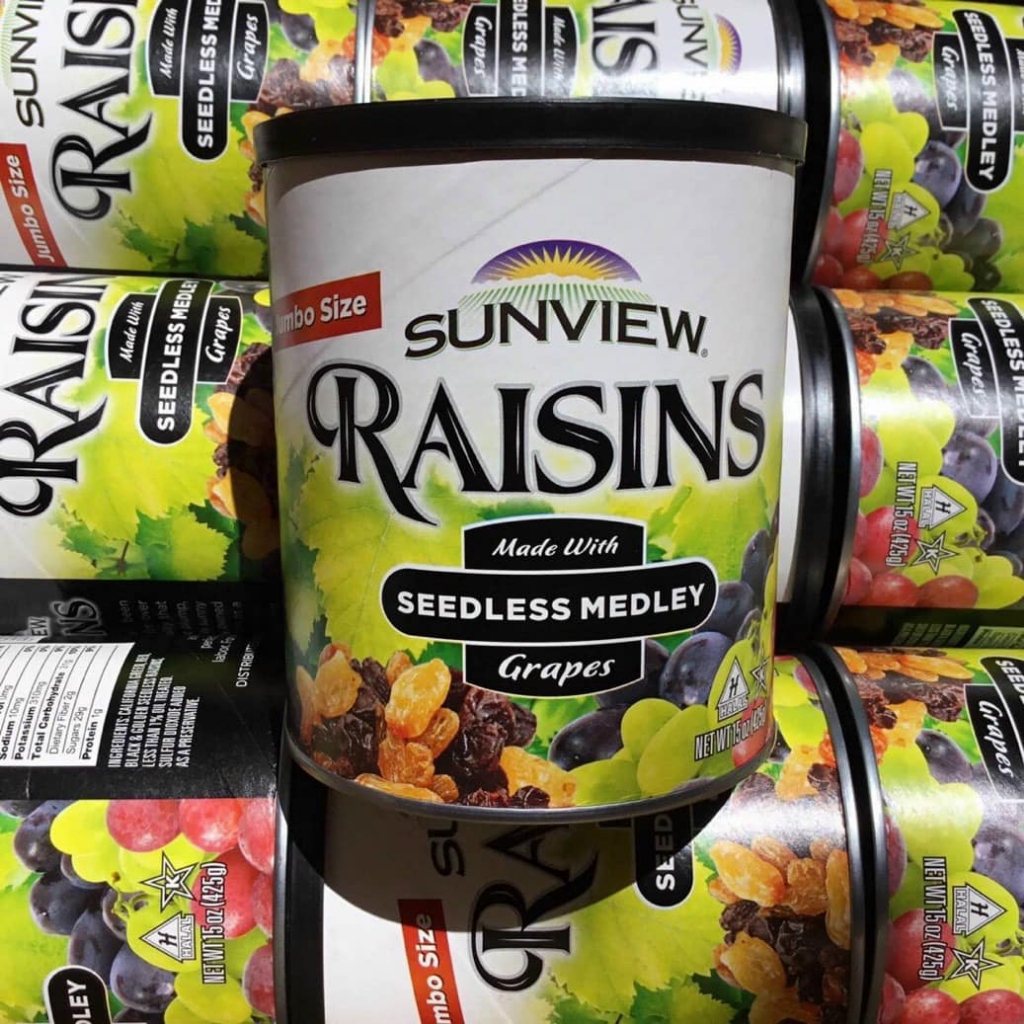 Nho khô Thập Cẩm Sunview Raisins 3 màu - date mới hàng chuẩn ngon, trái cây sấy khô nhập khẩu