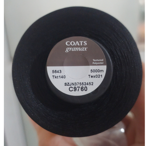 Chỉ vắt sổ Coats gramax Tex 21 5000m ( Đen)