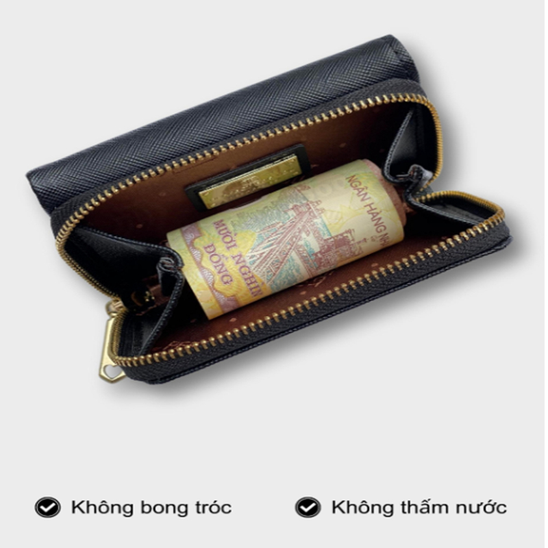 Ví Nữ Mini Cầm Tay PERFECT FOR YOU Dáng Ngắn Nhiều Ngăn Da Xước Cao Cấp Cực Đẹp PFY04 - Tukado | BigBuy360 - bigbuy360.vn