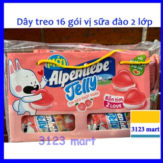 (hsd 03/2026) (Dây treo 16 gói) Kẹo dẻo tim đào sữa Alpenliebe gói 24g.
