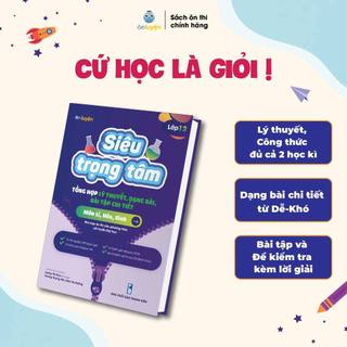 Sách SIÊU TRỌNG TÂM LỚP 12 môn Lí, Hóa, Sinh - Nhà sách Ôn luyện