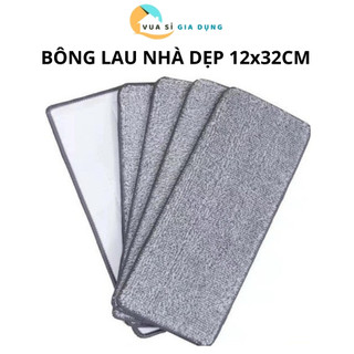 Miếng lau nhà, bông lau nhà thay thế cho cây lau nhà tự vắt SIZE 12x32cm