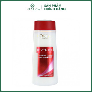 Nước Hoa Hồng L'Oreal Săn Chắc Và Giảm Nếp Nhăn Toner Revitalift Aqua Milky 200ml